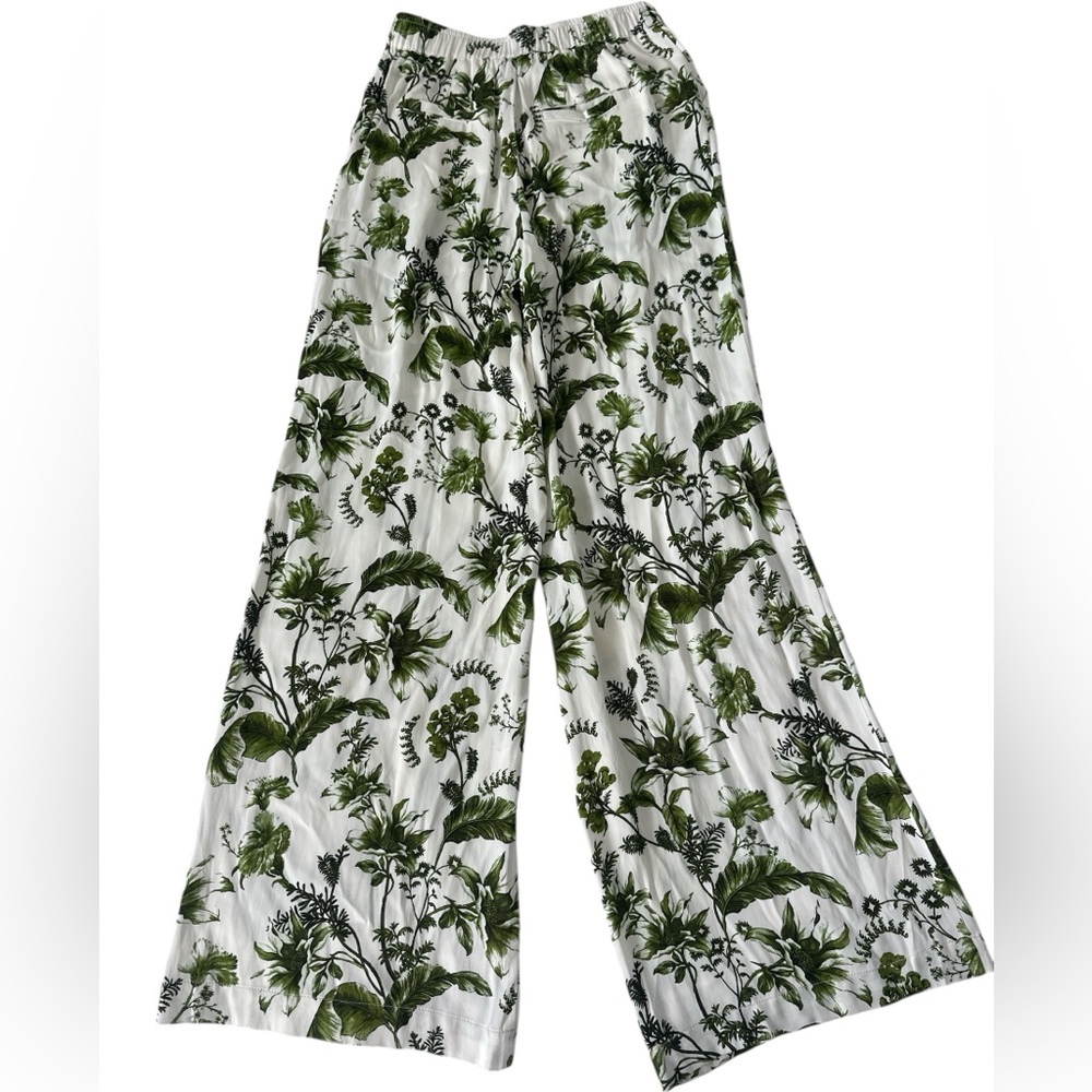 Anthropologie Floral Pull-On Silk Pants - Picture 8 of 12